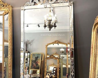 Handmade Venetian Style Wall Mirror, Large Regal Italian Decor Wall Hanging | Classic Glass Mirror for Home Decor