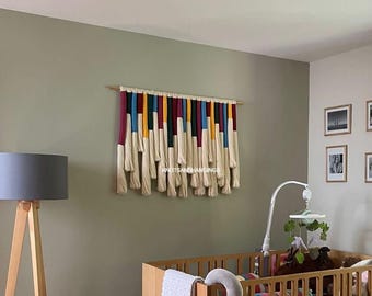 Boho-Makramee-Wandbehang: Handgefertigter Wandteppich aus Baumwollfasern