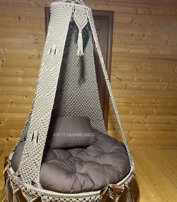 Macrame Swing Chair,Hammock Chair,Hanging Chair,Porch Swing, Indoor Swing,  Swing Bed, Rocking Swing Chair,Bohemian Chair,Large Hanging Chair
