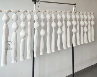 Tapiz mexicano de macramé para colgar en la pared, tejido a mano, diseño Lomas Caralarga, decoración de pared bohemia para el hogar.