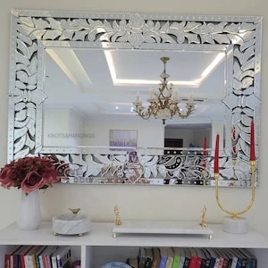 Large Mirror Interior Decor Luxury Mirror, Venetian Mirror Italian Style Wall Mirror, Living Room Mirror, Mirror Wall Decor
