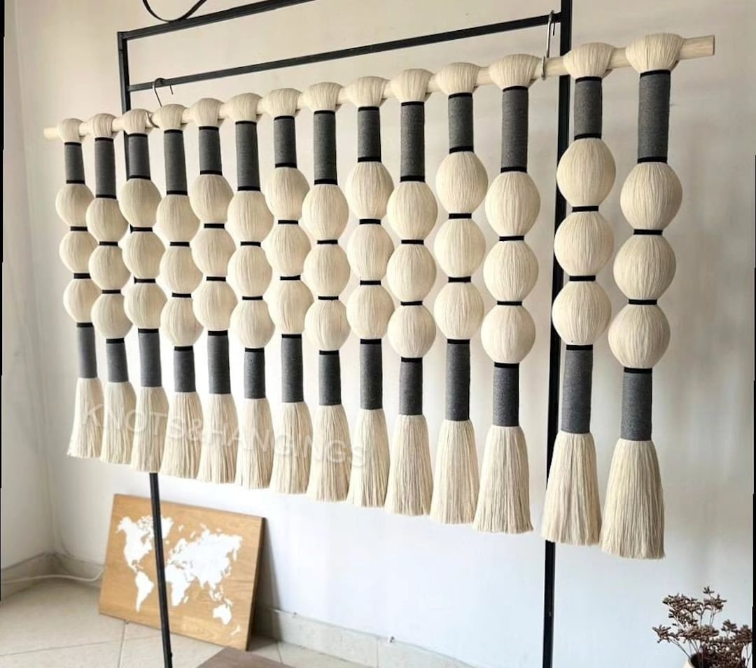 Contemporary Macrame Wall Hanging, Oversized Fiber Art, Modern Boho ...
