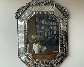 Make a Statement with Venetian Beveled Mirror | Antique Luxury Wall Decor | Interior Design Accent