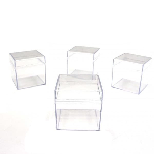12 pièces / boîte transparente - boîte Mika - boîte acrylique - boîte cadeau design comme cadeaux pour votre mariage, fiançailles