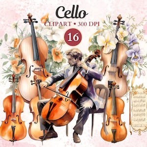 Cello Clipart, Cello Png, Violin, Musician, String Instrument, Musical Instrument, Music Clipart, Music Png, Sublimation