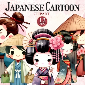 Japanese Cartoon Clipart, Japanese Culture, Cultural Symbols, Cultural Art, Kawaii Clipart, Geisha Doll, Asian Designs, Waving Cat