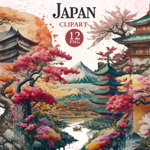 Imágenes Prediseñadas de Japón, Monte Fuji, Santuario Asiático, Imágenes Prediseñadas de Viaje, Cultura Japonesa, Flores de Cerezo, Arte de la Puerta Torii, Símbolos Culturales