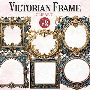 Victorian Frame Clipart, Vintage Frame Png, Ornament Clipart, Historic Image, Historical Png, Junk Journal, Scrap Book
