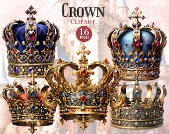 Crown Clipart, Crown Png, King Clipart, Medieval Image, Royal Png, Middle Age, Historical Png, Fantasy Story, Scrap Book