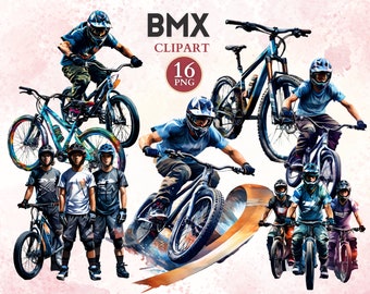 BMX Clipart, Mountain Bike, Motocross Png, Dirty Bike Graphics, Enduro, Extreme Sports, Adventure Sport, Sport Image