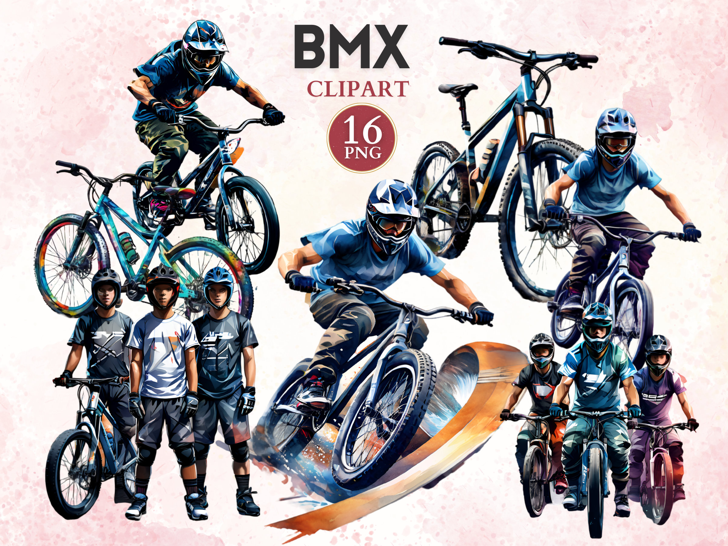 BMX Clipart, Mountain Bike, Motocross Png, Dirty Bike Graphics ...