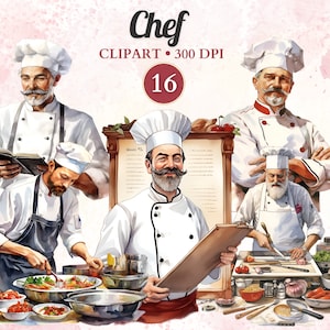 Chef Clipart, Chef Png, Chef Hat Png, Chef Vector, Chef Image, Cooking Clipart, Kitchen Clipart, Cooking Png, Cooking Vector