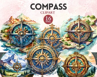 Compass Clipart, Hiker Png, Hiking Clipart, Explore Png, Travel Icons, Mountain Vector, Hiking Graphics, Sport Image