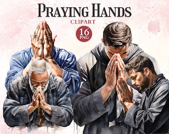 Praying Hands Clipart, Prayer Graphics, Bible Png, Prayer Clipart, Christian Icon, Catholic Icons Digital, Cross Graphic