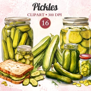 Clipart cornichons, aquarelle, png de légumes, alimentation saine, végétarien, végétalien, salade, végétarien, jardin, ferme, agriculture