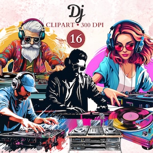 Dj Clipart, Dj Png, Deejay, Disco, Kopfhörer Png, Musik Clipart, Plattenspieler, Mixer, Plattenspieler, Tanzen, Party