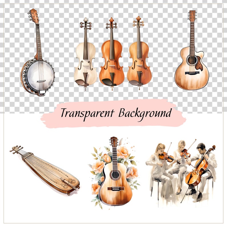 String Instruments Clipart String Instrument Clipart, Musical Instrument, Violin, Guitar, Harp ...