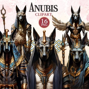 Anubis Clipart, Anubis Png, ägyptische Götter, alte Ägypten-Mythologie, alte Zivilisation, historische Png, Scrap-Buch