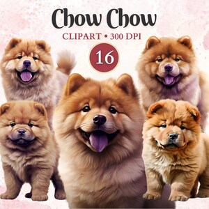 Chow Chow Clipart, Chow Chow Dog Png, Clip Art de silueta de perro, gráficos de mascotas, imágenes prediseñadas caninas, libro de chatarra