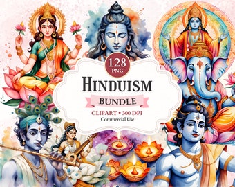 Hinduism Clipart Bundle, Happy Diwali, Hindu Deity, Cosmic Dancer, Shiva Parvati, Lakshmi, Lord Ganesha, Krishna Idol