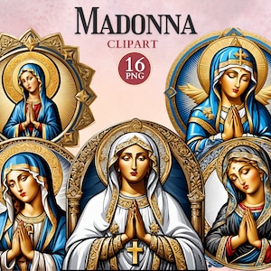 Clipart Madonna, Beata Vergine Maria, Santa Madre, Madre di Dio, File di taglio fede, Silhouette Madonna, Vergine Maria vettoriale