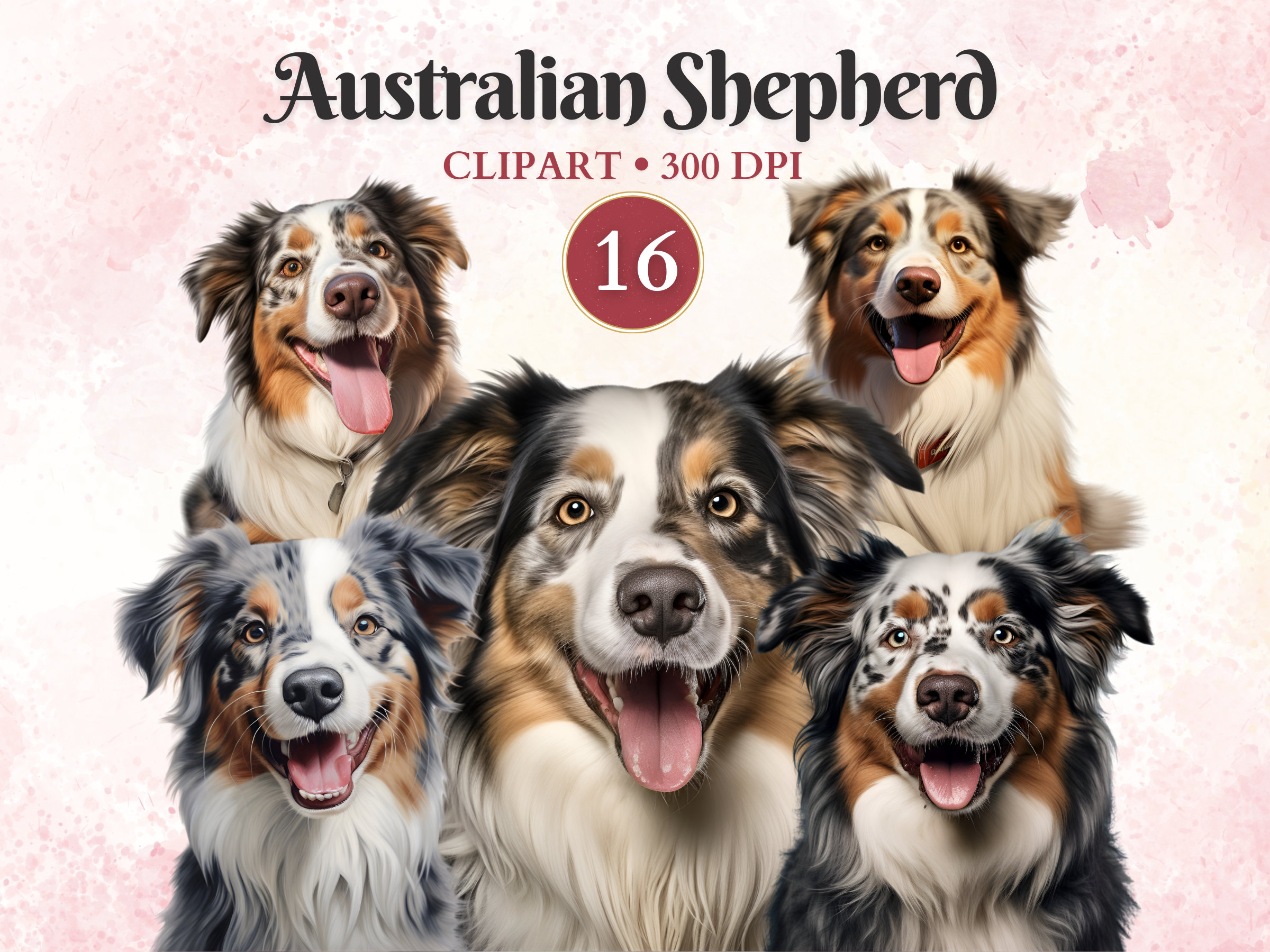 Australian Shepherd Clipart, Shepherd Silhouette, Aussie Dog, Pet ...