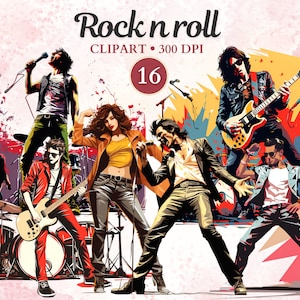 Rock n roll Clipart, Rock n roll 1950s, Banda de Rock Png, Concierto de Rock, Guitarrista, Música Rock, Imágenes Prediseñadas de Música, Música Png