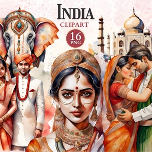 India Clipart, Indian Wedding Clipart, Lord Ganesha, Taj Mahal Art, Hindu Deity, Happy Diwali, Hinduism, Hindu Art