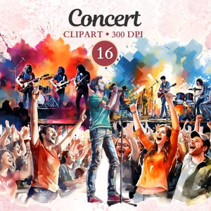 Clipart concerto, Png concerto, Png band, Rockstar, chitarrista, musicista, cantante, musica rock, clipart musicale, musica Png