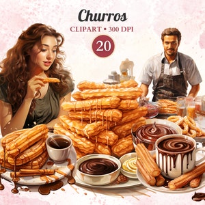 Churro Clipart, Mexican Food, Cinco de Mayo Png, Latina Food Png, Mexican Treats, Churro Sublimation, Dulce Mexicano