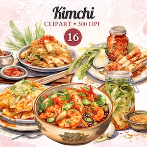 Kimchi Clipart, Korean Food, Korean BBQ, Asian Food, Food Clipart, Food Vector, Cooking Clipart, Cooking Png, Recipe Clipart