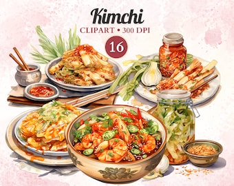 Kimchi Clipart, Korean Food, Korean BBQ, Asian Food, Food Clipart, Food Vector, Cooking Clipart, Cooking Png, Recipe Clipart