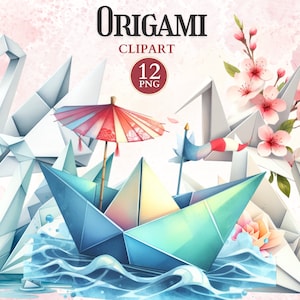 Origami Clipart, Origami Design, Japanische Kultur, Kulturelle Symbole, Kulturelle Kunst, Sakura Blume, Asiatische Blumenkunst, Asiatische Designs