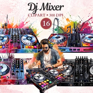Clipart table de mixage DJ, table de mixage DJ Png, audio, son, Deejay, studio d'enregistrement, clipart musique, musique Png, musique électronique