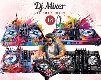 DJ Mixer Clipart, DJ Mixer Png, Audio, Geluid, Deejay, Opnamestudio, Muziek Clipart, Muziek Png, Elektronische Muziek
