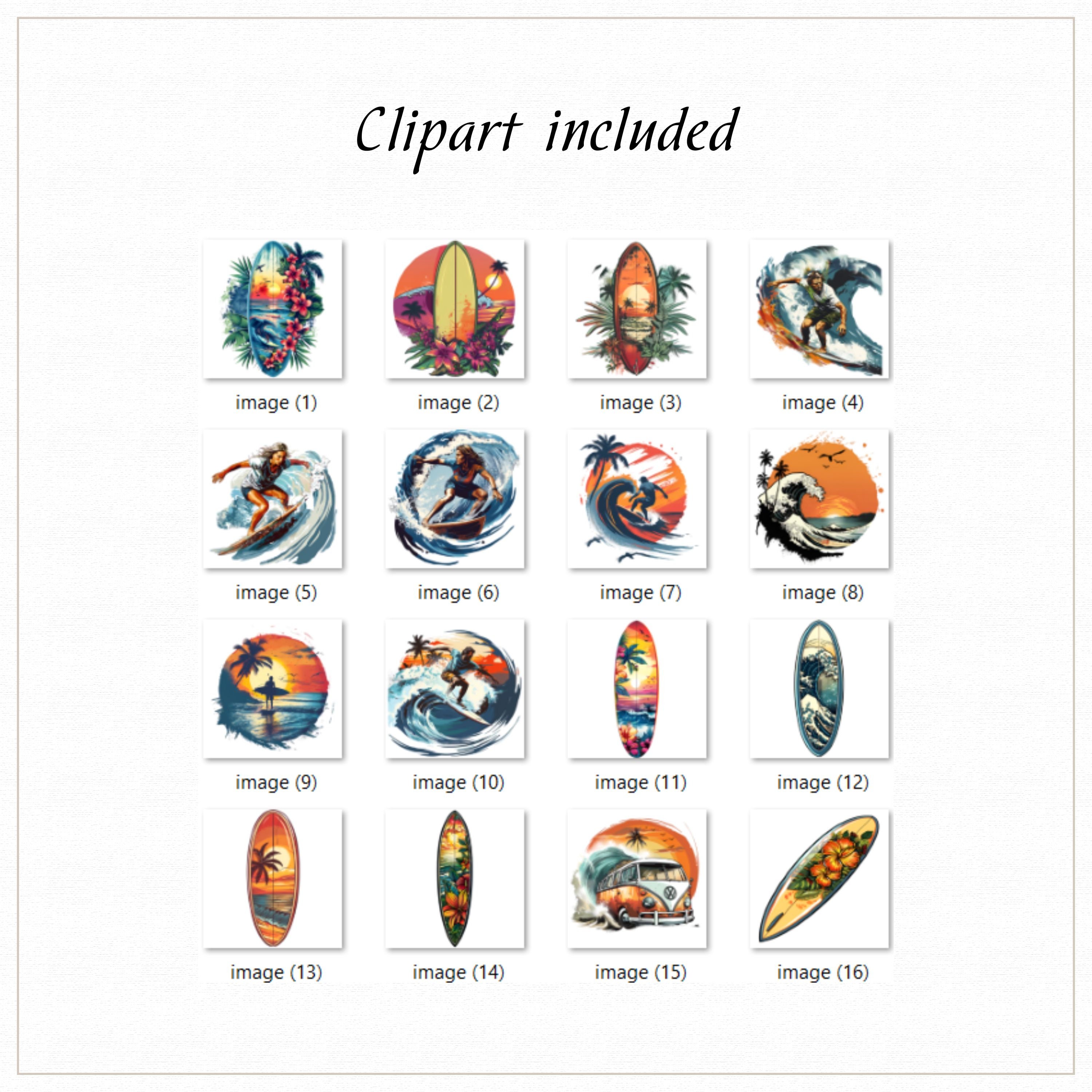 Surfing Clipart, Surf Png, Surfing Graphics, Surfboard Png, Surfer ...