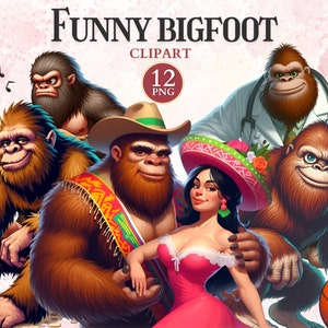 Divertido Bigfoot Clipart, Sasquatch Clipart, Yeti Png, Criatura Mítica, Monstruo Png, Bestia Mitología, Animal Mitológico, Png Transparente