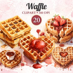 Waffle Clipart, Waffle Png, Traditional Sweet, Delicious Dessert, Breakfast Clipart, Baking Image, Bakery Graphic