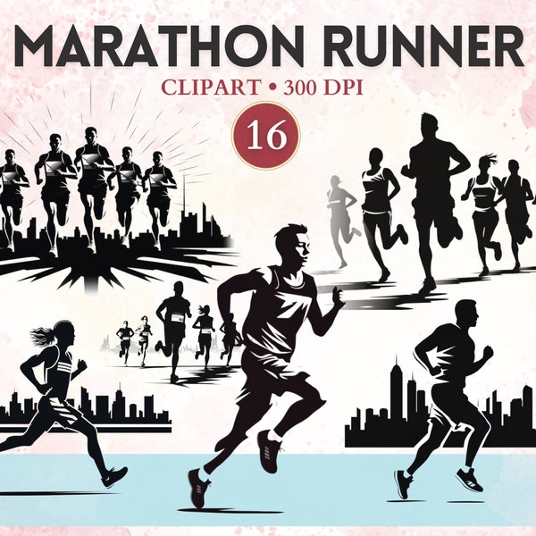 Marathon Runner Clipart, Marathon Png, Running Clipart, Running Png, Exercise, Athletics,  Sport Picture, Sport Image