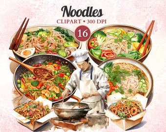 Nudeln Clipart, chinesisches Essen, China Clipart, asiatische Küche, asiatisches Essen, Essen Clipart, Kochen Clipart, Rezept Clipart