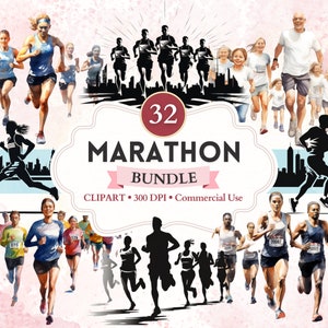 Marathon Clipart Bundle, Marathon Png, Running Png, Runner Clipart, Athlete, Athletics, Sport Picture, Sport Image