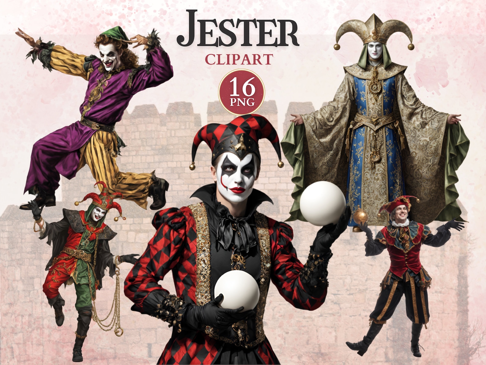 Jester Clipart, Medieval Jester, Jester Hat Png, Fairy Png, Carnival ...