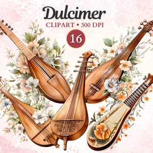 Dulcimer Clipart, Dulcimer Png, Musician, String Instrument, Musical Instrument, Music Clipart, Music Png, Sublimation