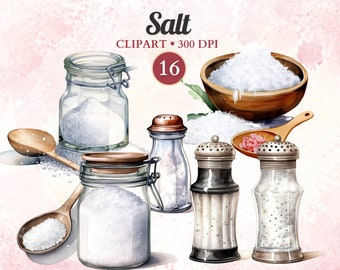 Salt Clipart, Flavor, Salt and Peppers, Salt Shaker, Spice Jar, Condiment Clipart, Cooking Png, Food Clipart, Kitchen Clipart