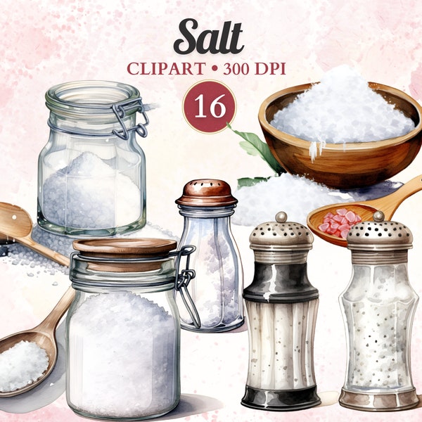 Salt Clipart, Flavor, Salt and Peppers, Salt Shaker, Spice Jar, Condiment Clipart, Cooking Png, Food Clipart, Kitchen Clipart