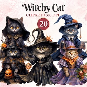 Clipart de gato brujo, gato efímero, historia de fantasía, cuento de hadas vintage, imagen mágica png, libro de cuentos, libro de chatarra