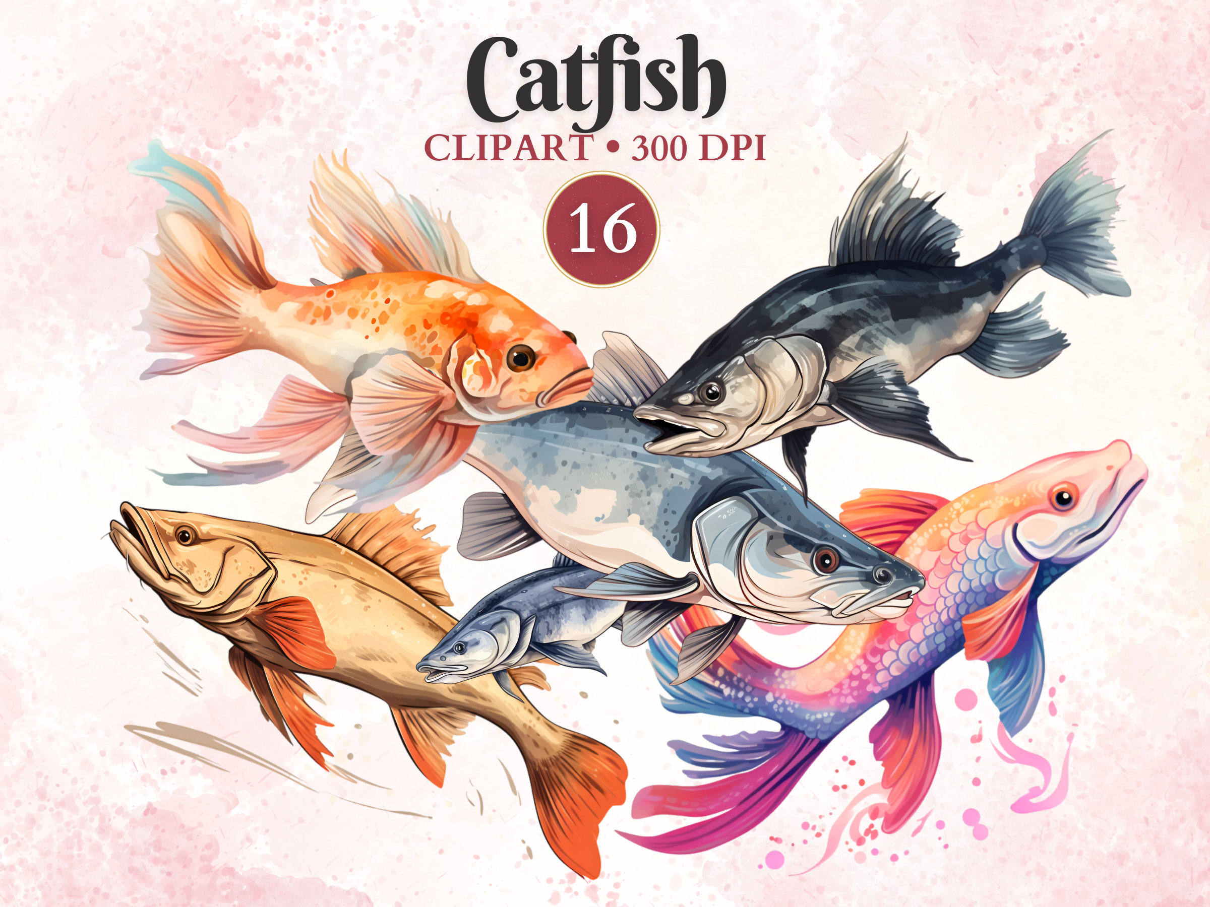 Catfish Clipart, Catfish Png, Fish Clipart, Fish Silhouette, Fish ...