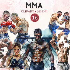 MMA Clipart, MMA Fighter Png, Artes Marciales Mixtas, Fighting Clipart, Combate Deportivo, Imagen Deportiva