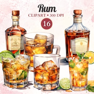 Rum Clipart, Rum Png, Rum Glas, Cocktail Clipart, Cocktail Png, Cocktail Vektor, Alkohol Png, Getränk