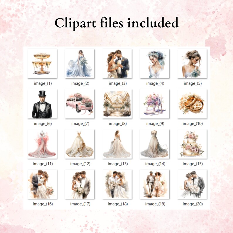 Elegant Wedding Clipart Marriage Clipart Romantic Clipart - Etsy